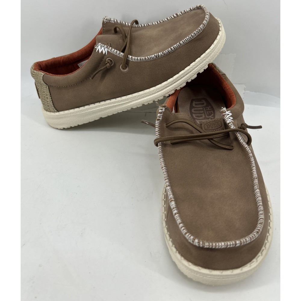 Wally Youth Craft Leather Slip On Comfort Shoes Tan Youth Size 5 NEW